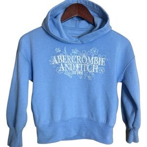 Abercrombie Kids Light Blue Logo Hoodie- size 9/10